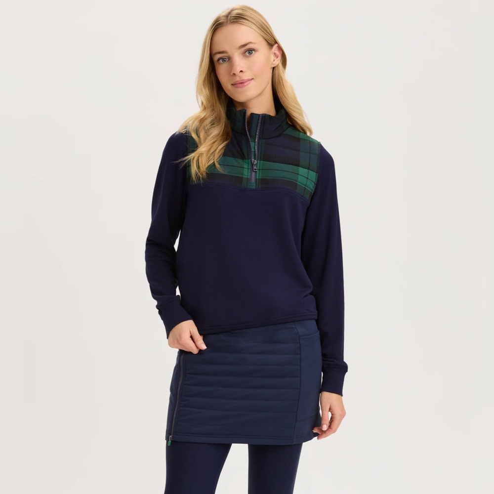 Renwick Tartan Pullover Navy & Blackwatch Skirted Legging Set - Picture 2 of 7